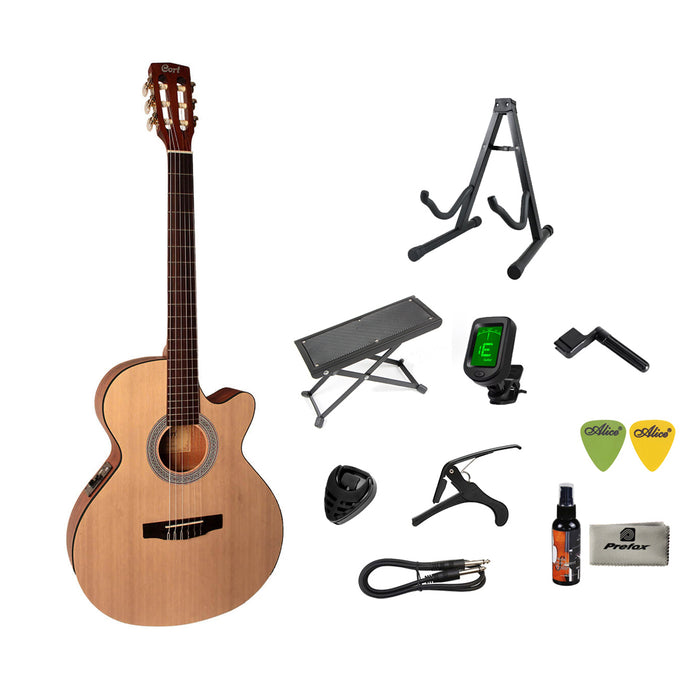 Cort CEC1 Classical Guitar with Bag - Open Pore