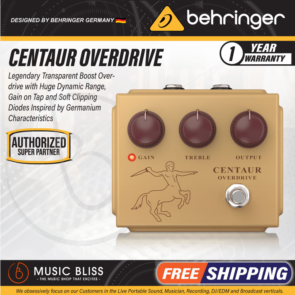 Behringer Centaur Overdrive Legendary Transparent Boost