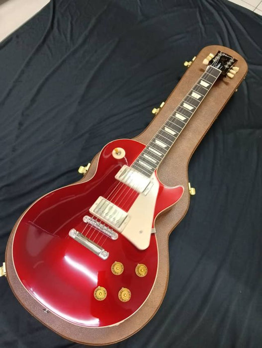 [SN 210140367] CERTIFIED USED GIBSON LES PAUL STANDARD 50S PLAIN TOP ELECTRIC GUITAR - SPARKLING BURGUNDY (2024)