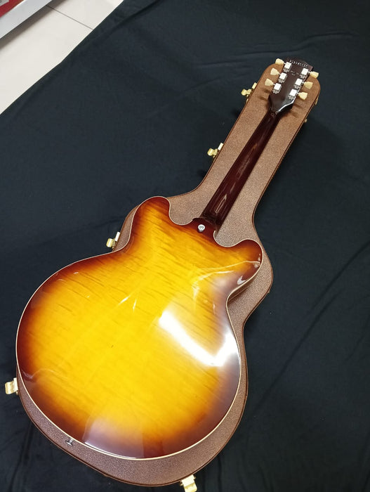 [SN 212740036] CERTIFIED USED GIBSON ES-335 FIGURED SEMI-HOLLOWBODY ELECTRIC GUITAR - ICED TEA [2024]