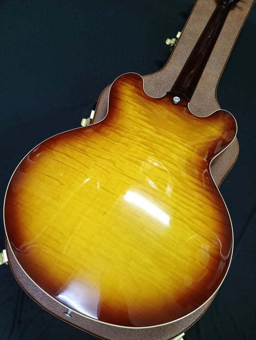 [SN 212740036] CERTIFIED USED GIBSON ES-335 FIGURED SEMI-HOLLOWBODY ELECTRIC GUITAR - ICED TEA [2024]