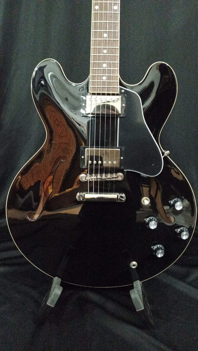 [SN 214140166] CERTIFIED USED GIBSON ES-335 SEMI-HOLLOWBODY ELECTRIC GUITAR - VINTAGE EBONY