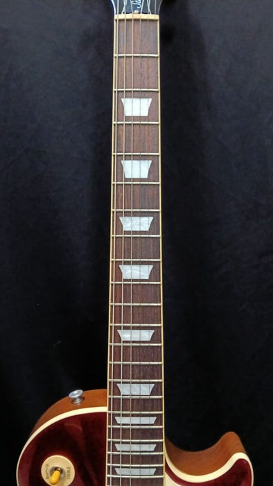[SN 219430078] CERTIFIED USED GIBSON LES PAUL STANDARD 60S PLAIN TOP ELECTRIC GUITAR - SPARKLING BURGUNDY