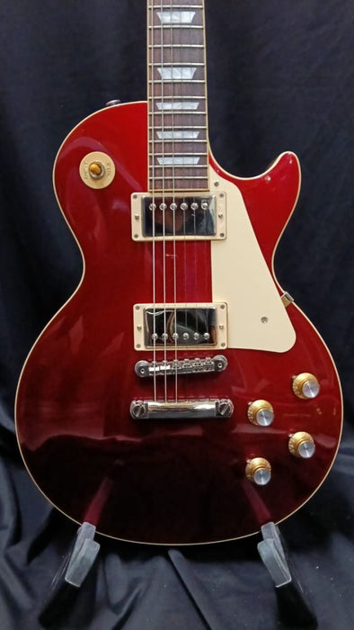 [SN 219430078] CERTIFIED USED GIBSON LES PAUL STANDARD 60S PLAIN TOP ELECTRIC GUITAR - SPARKLING BURGUNDY