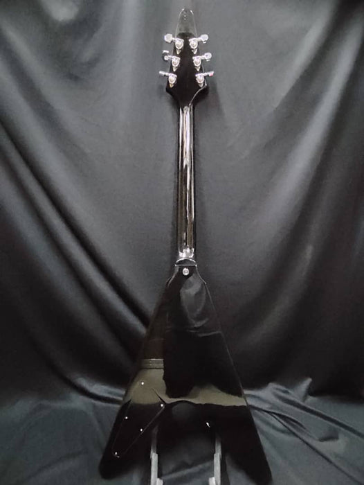 [SN 233220273] CERTIFIED USED GIBSON 80S FLYING V SOLIDBODY ELECTRIC GUITAR - EBONY