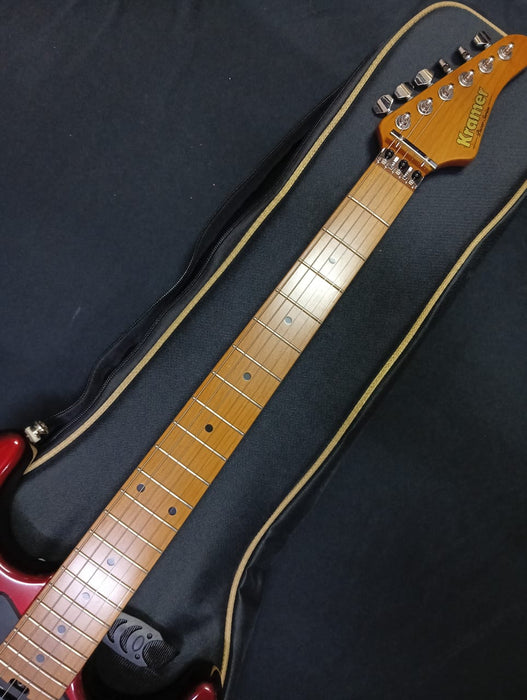 [SN 25021525xxx] CERTIFIED USED Kramer Pacer Deluxe Electric Guitar with Premium Bag - Ruby Red Metallic