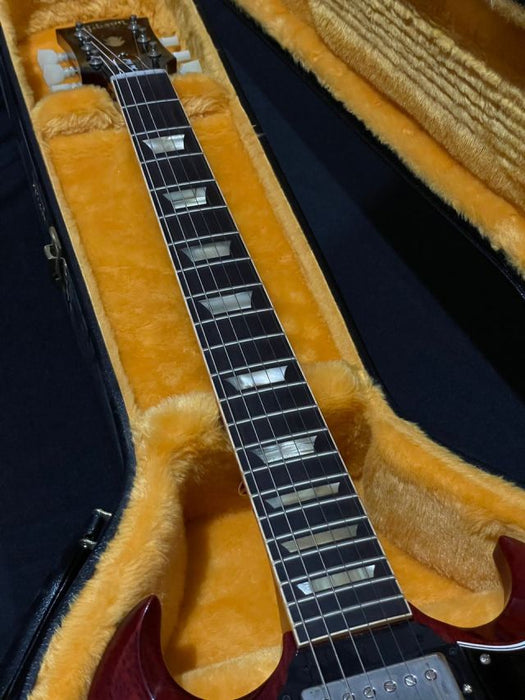 [SN 401511] CERTIFIED USED GIBSON 1961 LES PAUL SG STANDARD REISSUE STOPBAR VOS ELECTRIC GUITAR - CHERRY RED401511