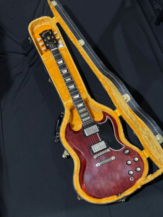 [SN 401511] CERTIFIED USED GIBSON 1961 LES PAUL SG STANDARD REISSUE STOPBAR VOS ELECTRIC GUITAR - CHERRY RED401511