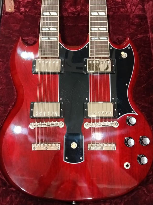 [SN CS400766] CERTIFIED USED GIBSON EDS-1275 DOUBLENECK ELECTRIC GUITAR - CHERRY RED