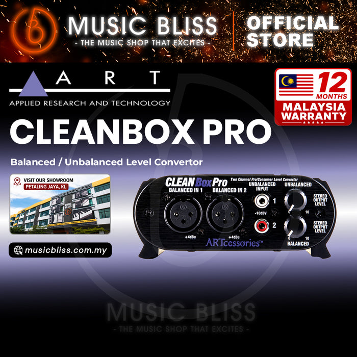 ART CLEANBoxPro 2-channel Balanced / Unbalanced Converter with XLR, RCA, and 1/8" I/O