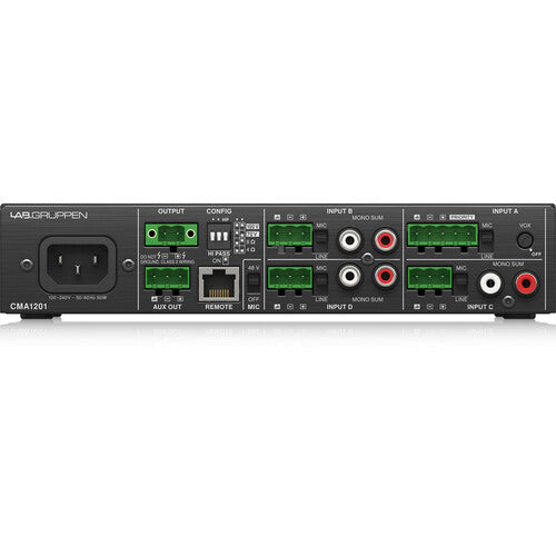 Lab Gruppen CMA1201 120-watt Commercial Mixer Amplifier with 4 Inputs