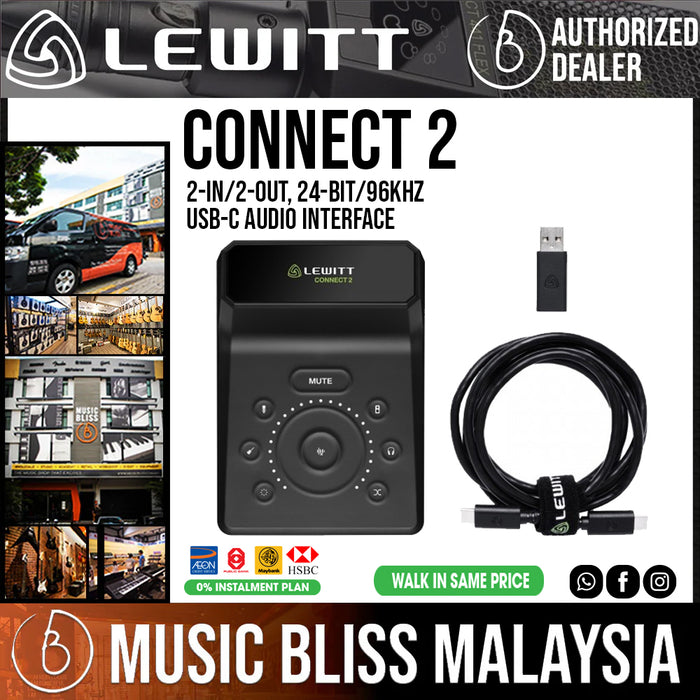 Lewitt Connect 2 USB-C Audio Interface - Music Bliss Malaysia