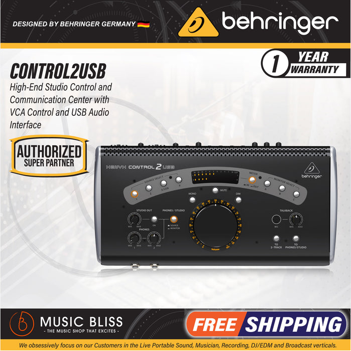 Behringer CONTROL2USB High-end Studio Control with VCA Control and USB ...