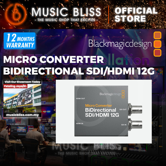 Blackmagic Design BiDirectional SDI/HDMI 12G Micro Converter with Power Supply