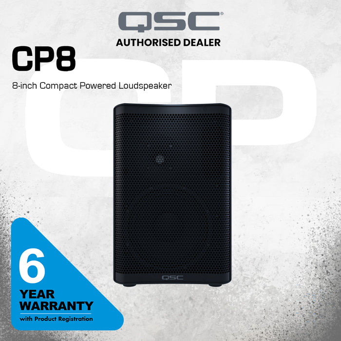 QSC CP8 1000-watt 8-inch Powered Speaker Music Bliss Malaysia