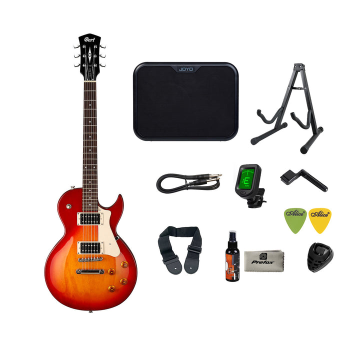Cort CR100 Electric Guitar with Bag - Cherry Red Sunburst