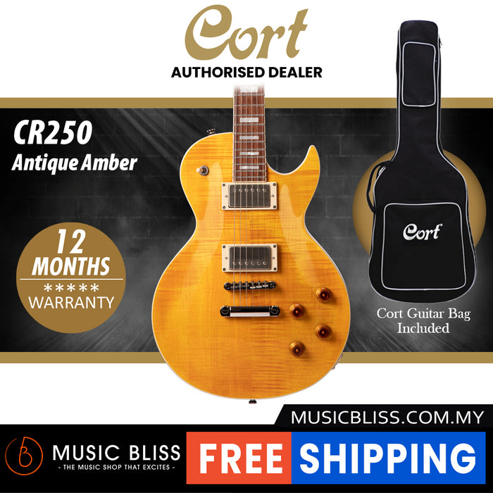 Cort CR250 Electric Guitar with Bag - Antique Amber