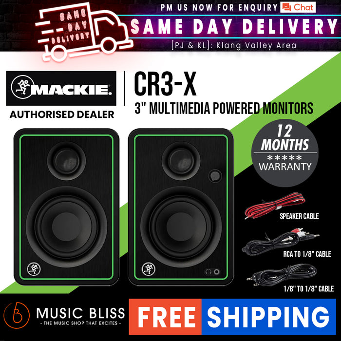 Mackie CR3-X 3" Multimedia Monitors - Pair - Music Bliss Malaysia