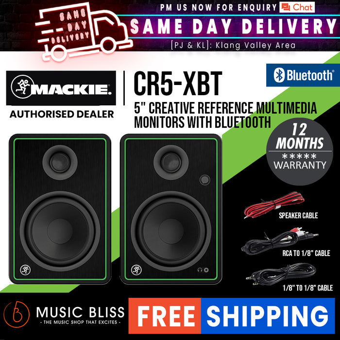 Mackie CR5-XBT 5" Multimedia Monitors with Bluetooth - Pair - Music Bliss Malaysia