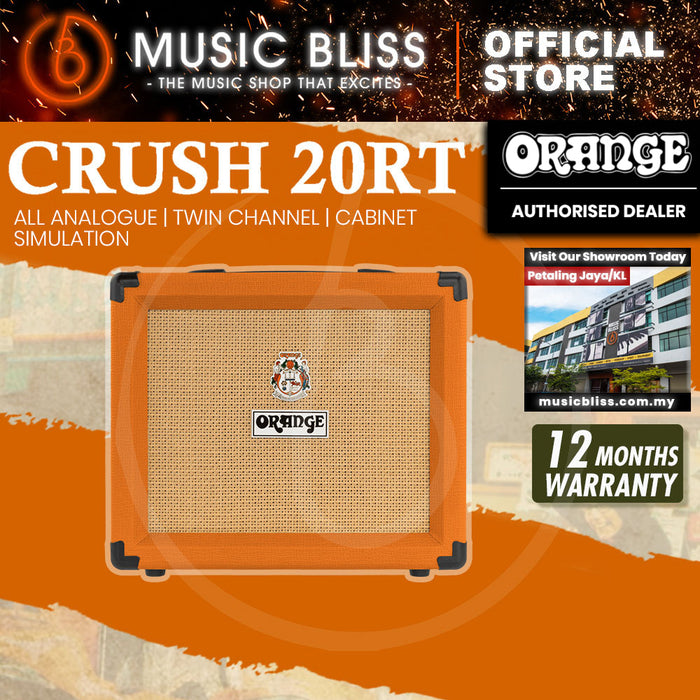Orange Crush 20RT - 20-watt 1x8" Best Beginner Electric Combo Amp
