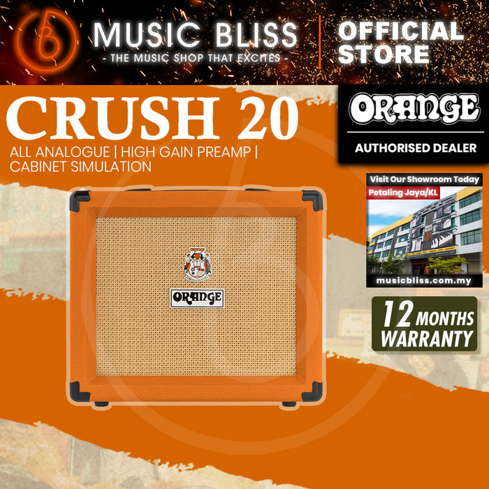 Orange Crush 20 - 20-watt 1x8" Best Beginner Electric Combo Amp
