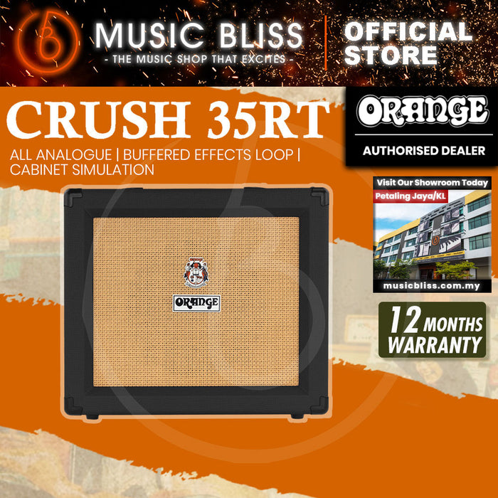 Orange Crush 35RT - 35-watt 1x10" Best Beginner Electric Combo Amp - Black