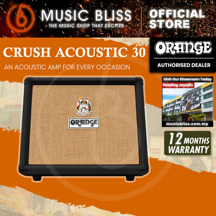 Orange Crush Acoustic 30 30-watt 1x8" Acoustic Combo - Black