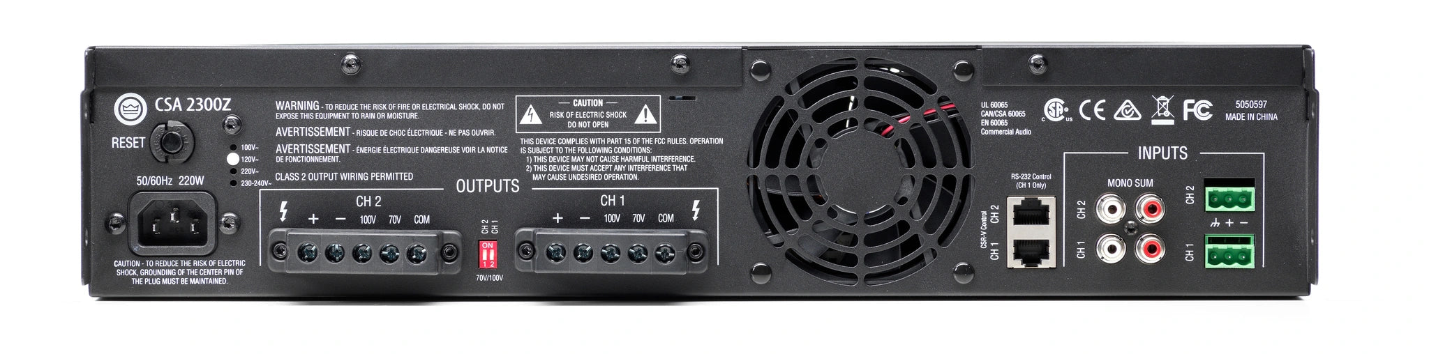JBL CSA2300Z 2 x 300W Power Amplifier