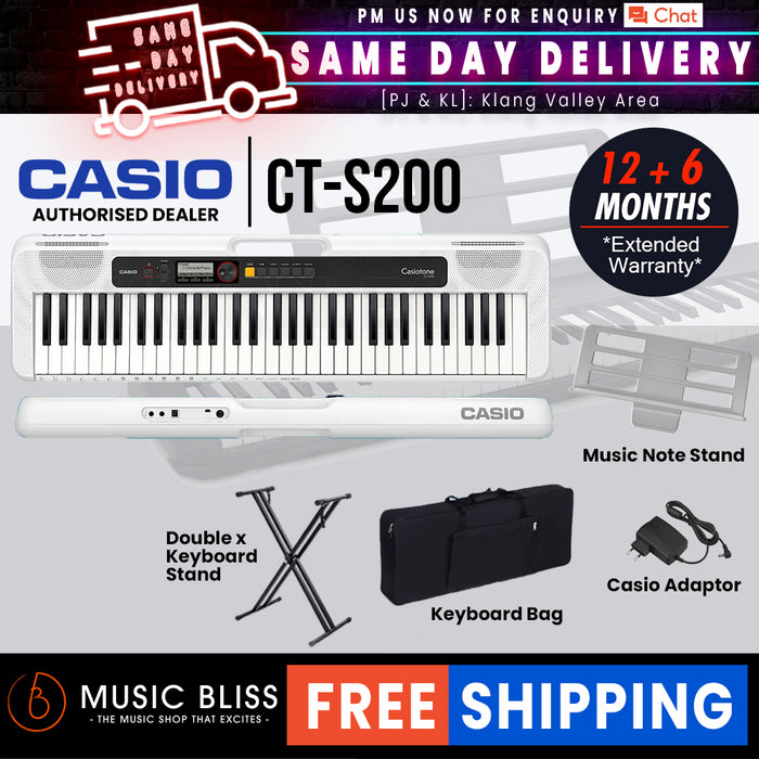 Casio CT-S200 61-Keys Casiotone Keyboard with FREE Keyboard Stand