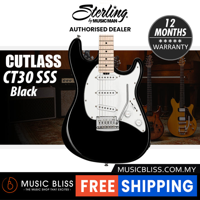 Sterling By Music Man Cutlass CT30SSS Electric Guitar - Black