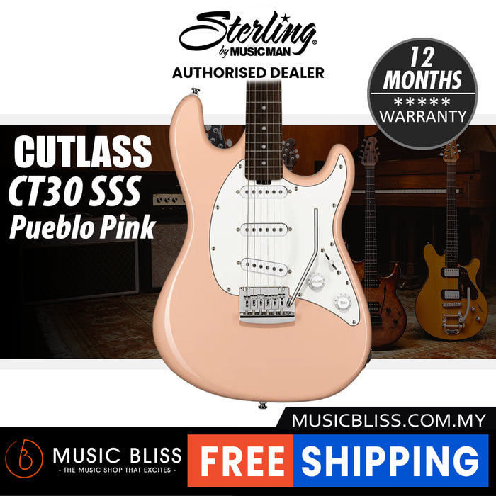 Sterling By Music Man Cutlass CT30SSS Electric Guitar - Pueblo Pink