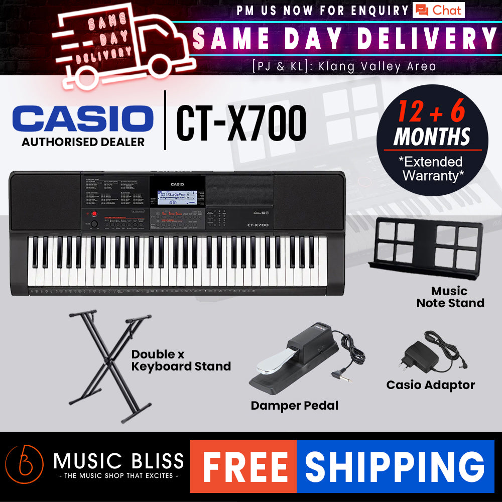 Casio CT-X700 61-Keys Portable Keyboard (CTX700 CT X700) Music