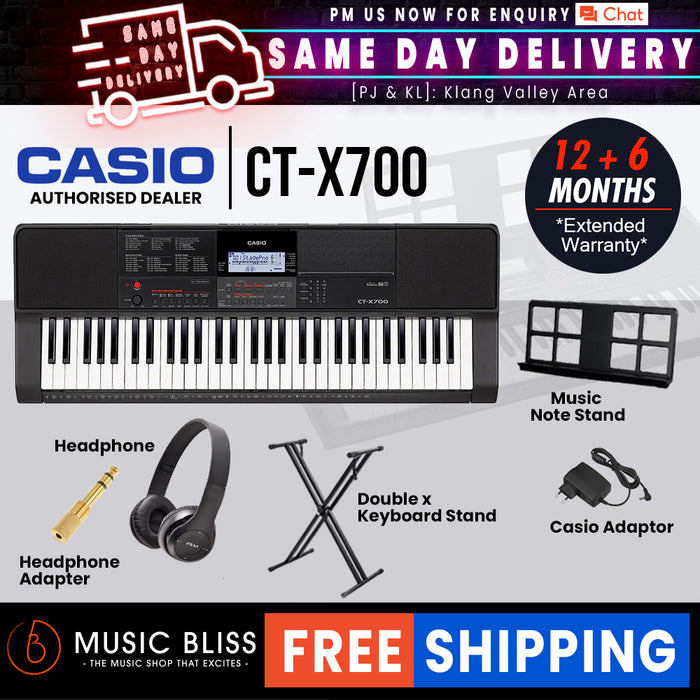 Casio CT-X700 61-Keys Portable Keyboard (CTX700 CT X700) Music