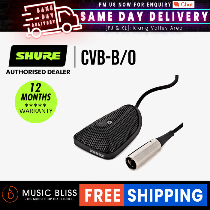 Shure CVB-B/O Centraverse Omnidirectional Boundary Condenser Microphone - Black - Music Bliss Malaysia