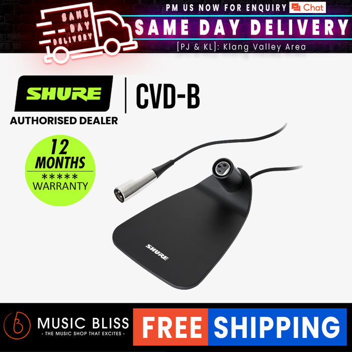 Shure CVD-B Desktop base for Centraverse 12" and 18" Gooseneck Microphone - Music Bliss Malaysia