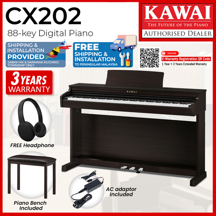 Kawai CX202 Digital Piano - Premium Rosewood