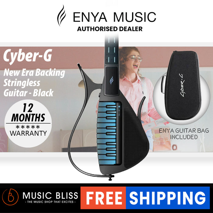 Enya Cyber-G Keyboard Model - New Era Backing Stringless Guitar - Black ...