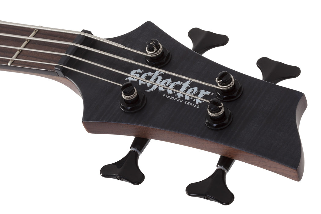 Schecter Charles Berthoud CB-4 Electric Bass Guitar - See-Thru Black Satin