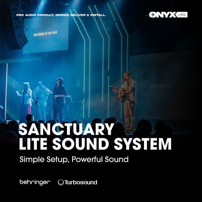 Church Sound System Package with Behringer X32 COMPACT 40-channel Digital Mixer, Turbosound iQ12 Speakers, iQ18B Powered Subwoofer and Behringer SD16 Stage Box