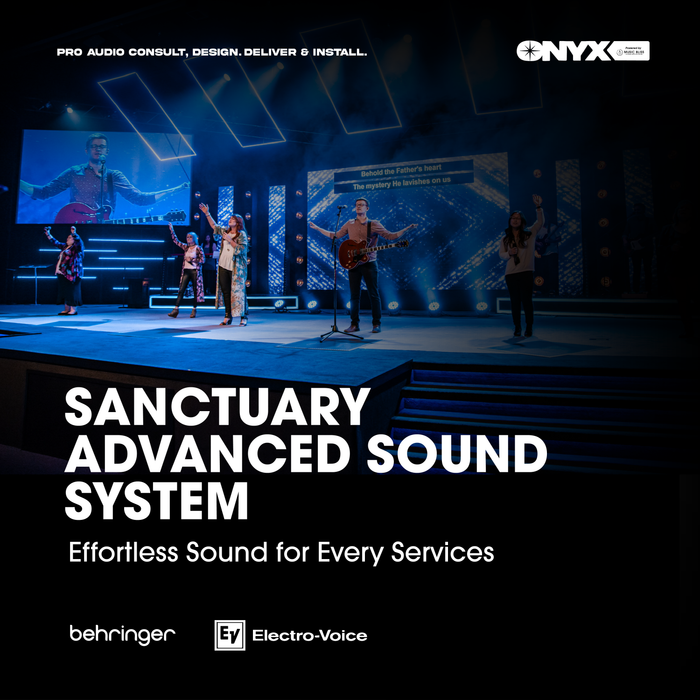 Church Sound System Package with Behringer WING Compact Digital Mixer, S32 Stage Box, Electro-Voice ELX200-12P Speakers and ELX200-18SP Powered Subwoofer