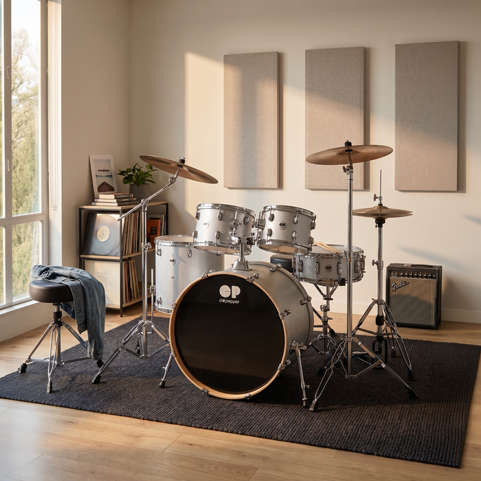 Chilli Pepper Rhythm Mate 5-Piece Drum Set  - Classic White