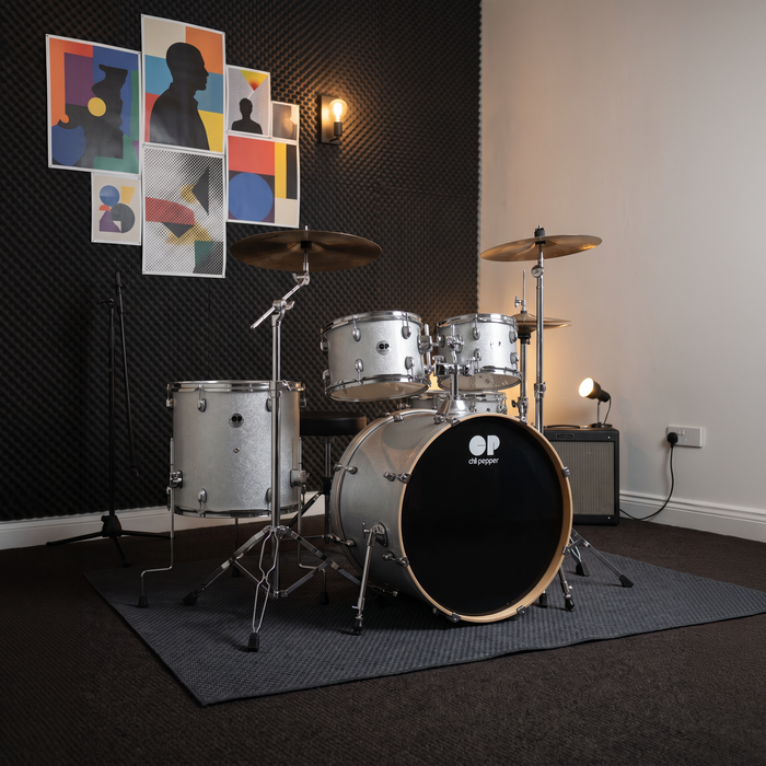Chilli Pepper Rhythm Mate 5-Piece Drum Set  - Classic White