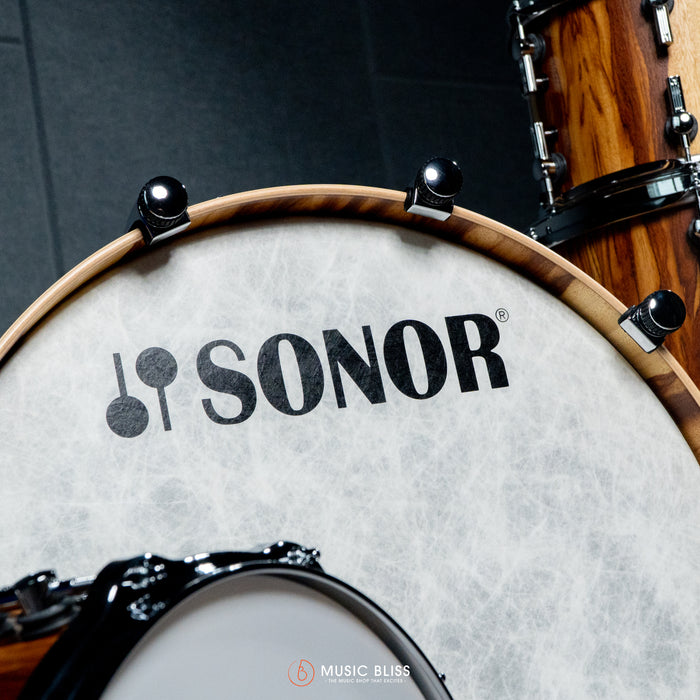 Sonor SQ2 Maple 5-piece Shell Pack 10/12/16/22/14SD Acoustic Drum Set - African Marble Veneer Semi Gloss