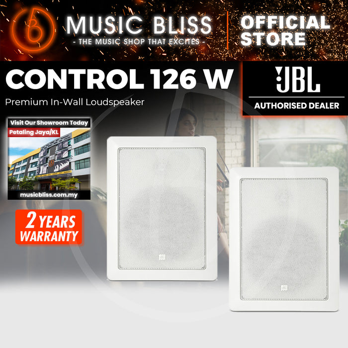 JBL Control 126W 6.5" 2-Way Premium In-Wall Loudspeaker - Pair