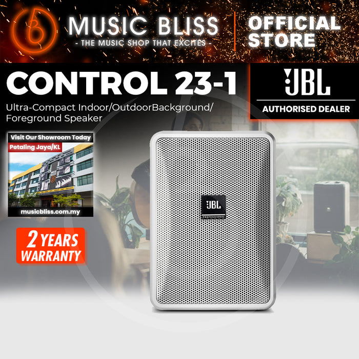 JBL Control 23-1 3 inch Ultra-Compact Indoor/Outdoor Speaker - White