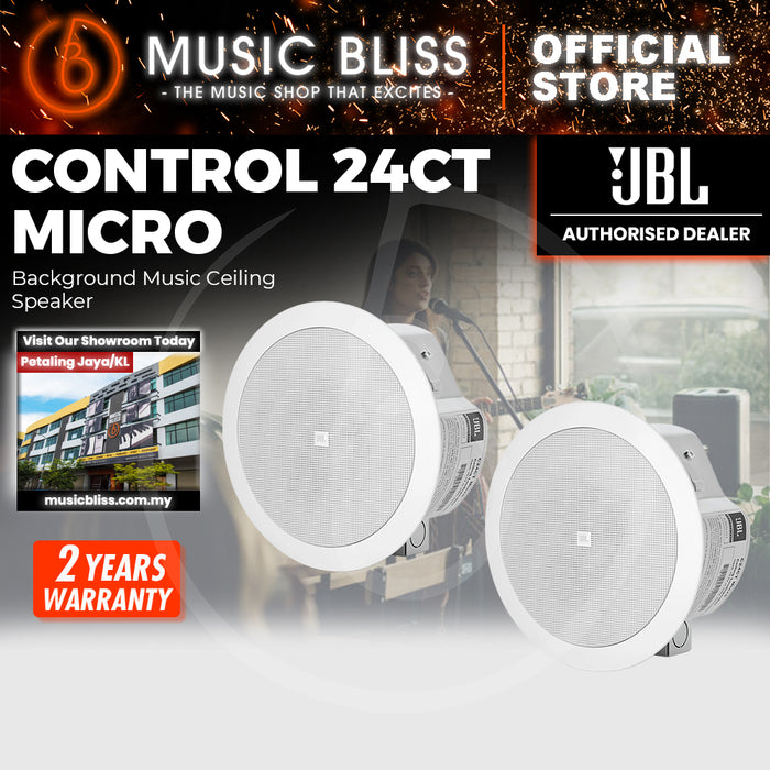 JBL Control 24CT Micro 4 inch Ceiling Speakers with Transformer - Pair