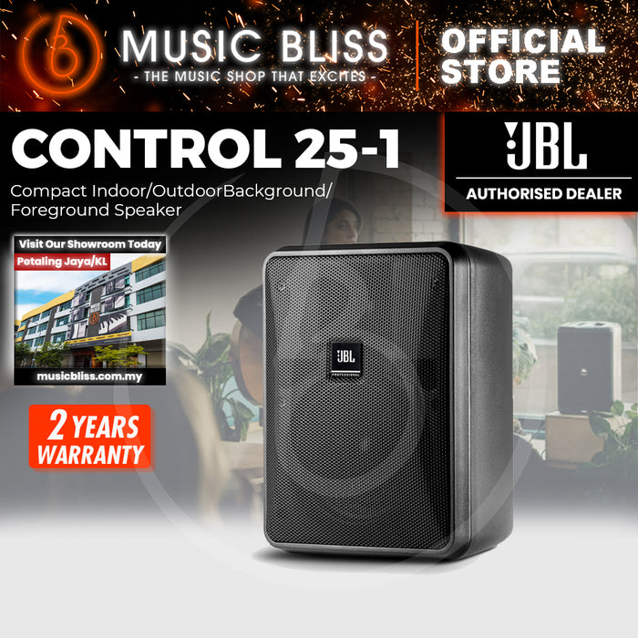 JBL Control 25-1 Indoor/Outdoor Speaker - Black