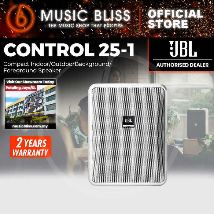 JBL Control 25-1 Indoor/Outdoor Speaker - White