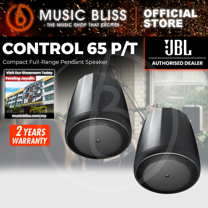 JBL Control 65P/T Compact Full-RangePendant Speaker - Pair - Black