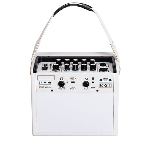 Cool Music BP-MINI 30-Watt Battery Powered Portable Amplifier - White